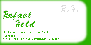 rafael held business card